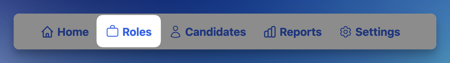 Role option in navigation menu